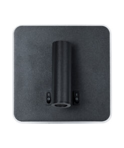 Alternative view of GloboStar® LADY-S 60942 Μοντέρνο Φωτιστικό Τοίχου - Απλίκα Ξενοδοχείου Bed Side LED 6W 600lm 36° & 360° AC 220-240V - Reading Light & Κρυφός Φωτισμός - Φορτιστής USB 3A - Μ15 x Π15 x Υ7cm - Φυσικό Λευκό 4500K - Μαύρο - 3 Χρόνια Εγγύηση