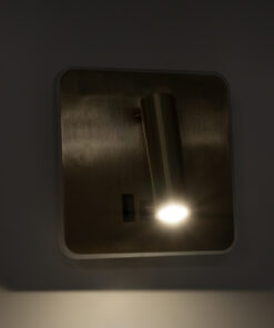 GloboStar® LADY-S 60944 Μοντέρνο Φωτιστικό Τοίχου - Απλίκα Ξενοδοχείου Bed Side LED 6W 600lm 36° & 360° AC 220-240V - Reading Light & Κρυφός Φωτισμός - Φορτιστής USB 3A - Μ15 x Π15 x Υ7cm - Φυσικό Λευκό 4500K - Χρυσό Πλατίνα - 3 Χρόνια Εγγύηση 18 60944 9