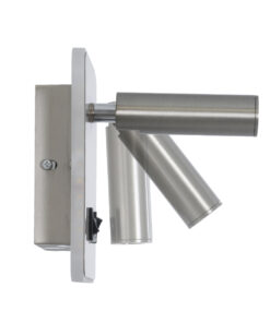 GloboStar® LADY-S 60945 Μοντέρνο Φωτιστικό Τοίχου - Απλίκα Ξενοδοχείου Bed Side LED 6W 600lm 36° & 360° AC 220-240V - Reading Light & Κρυφός Φωτισμός - Φορτιστής USB 3A - Μ15 x Π15 x Υ7cm - Φυσικό Λευκό 4500K - Νίκελ Βούρτσας- 3 Χρόνια Εγγύηση 13 60945 4