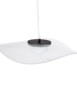 GLOBOSTAR® ACRYLICA 60974 Μοντέρνο Κρεμαστό Φωτιστικό Οροφής LED 20W 2240lm 360° AC 220-240V IP20 Ρυθμιζόμενο Λευκό CCT με On/Off 2700K/4500K/6000K - Lumileds SMD Chip - Διάφανο & Μαύρο - Μ40 x Π40 x Υ6.5cm - 3 Χρόνια Εγγύηση 25 60974 10