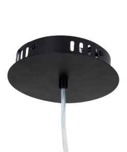 GLOBOSTAR® ACRYLICA 60974 Μοντέρνο Κρεμαστό Φωτιστικό Οροφής LED 20W 2240lm 360° AC 220-240V IP20 Ρυθμιζόμενο Λευκό CCT με On/Off 2700K/4500K/6000K - Lumileds SMD Chip - Διάφανο & Μαύρο - Μ40 x Π40 x Υ6.5cm - 3 Χρόνια Εγγύηση 26 60974 11