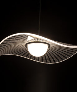 Alternative view of GLOBOSTAR® ACRYLICA 60974 Μοντέρνο Κρεμαστό Φωτιστικό Οροφής LED 20W 2240lm 360° AC 220-240V IP20 Ρυθμιζόμενο Λευκό CCT με On/Off 2700K/4500K/6000K - Lumileds SMD Chip - Διάφανο & Μαύρο - Μ40 x Π40 x Υ6.5cm - 3 Χρόνια Εγγύηση