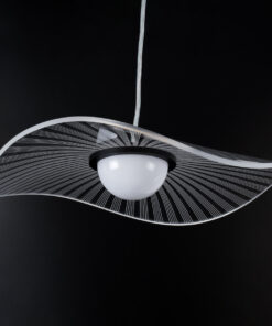 GLOBOSTAR® ACRYLICA 60974 Μοντέρνο Κρεμαστό Φωτιστικό Οροφής LED 20W 2240lm 360° AC 220-240V IP20 Ρυθμιζόμενο Λευκό CCT με On/Off 2700K/4500K/6000K - Lumileds SMD Chip - Διάφανο & Μαύρο - Μ40 x Π40 x Υ6.5cm - 3 Χρόνια Εγγύηση 20 60974 5