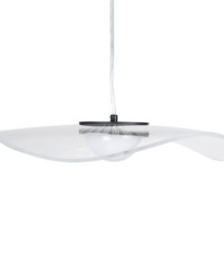 GLOBOSTAR® ACRYLICA 60974 Μοντέρνο Κρεμαστό Φωτιστικό Οροφής LED 20W 2240lm 360° AC 220-240V IP20 Ρυθμιζόμενο Λευκό CCT με On/Off 2700K/4500K/6000K - Lumileds SMD Chip - Διάφανο & Μαύρο - Μ40 x Π40 x Υ6.5cm - 3 Χρόνια Εγγύηση 23 60974 8