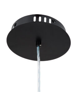 GLOBOSTAR® ACRYLICA 60975 Μοντέρνο Κρεμαστό Φωτιστικό Οροφής LED 20W 2240lm 360° AC 220-240V IP20 Ρυθμιζόμενο Λευκό CCT με On/Off 2700K/4500K/6000K - Lumileds SMD Chip - Διάφανο & Μαύρο - Μ60 x Π60 x Υ15cm - 3 Χρόνια Εγγύηση 27 60975 11