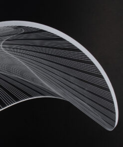 GLOBOSTAR® ACRYLICA 60975 Μοντέρνο Κρεμαστό Φωτιστικό Οροφής LED 20W 2240lm 360° AC 220-240V IP20 Ρυθμιζόμενο Λευκό CCT με On/Off 2700K/4500K/6000K - Lumileds SMD Chip - Διάφανο & Μαύρο - Μ60 x Π60 x Υ15cm - 3 Χρόνια Εγγύηση 29 60975 13