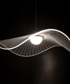 Alternative view of GLOBOSTAR® ACRYLICA 60975 Μοντέρνο Κρεμαστό Φωτιστικό Οροφής LED 20W 2240lm 360° AC 220-240V IP20 Ρυθμιζόμενο Λευκό CCT με On/Off 2700K/4500K/6000K - Lumileds SMD Chip - Διάφανο & Μαύρο - Μ60 x Π60 x Υ15cm - 3 Χρόνια Εγγύηση