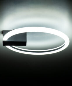 GloboStar® CINDERELLA 60976 Φωτιστικό Οροφής Δαχτυλίδι-Κύκλος LED CCT 16W 1792lm 360° AC 220-240V - Εναλλαγή Φωτισμού μέσω Διακόπτη On/Off All In One Ψυχρό 6000k+Φυσικό 4500k+Θερμό 2700k Φ28cm - Μαύρο - 3 Years Warranty 20 60976 9