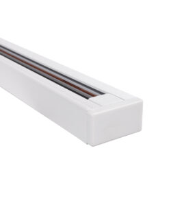 GloboStar® 2L-EUROTRACK 60985-3Μ Μονοφασική Ράγα 2 Καλωδίων για Σποτ Ράγας LED AC 220-240V IP20 Μ300 x Π3.4 x Υ2cm - EUROTRACK® System 1L+1N - Αλουμίνιο - Λευκό - 3 Μέτρα - 5 Χρόνια Εγγύηση 14 60985 4