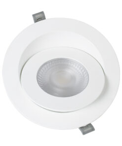GloboStar® LEXIS JOINT 60988 Χωνευτό LED Κινούμενο Spot Downlight 12W 1200lm 45° AC 220-240V IP44 Φ15.8cm x Υ4.1cm - Στρόγγυλο - Λευκό - Φυσικό Λευκό 4500K - Bridgelux Chip - TÜV Certified Driver - 5 Years Warranty 16 60988 3