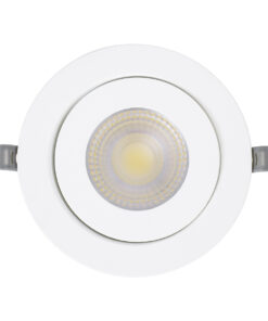 GloboStar® LEXIS JOINT 60988 Χωνευτό LED Κινούμενο Spot Downlight 12W 1200lm 45° AC 220-240V IP44 Φ15.8cm x Υ4.1cm - Στρόγγυλο - Λευκό - Φυσικό Λευκό 4500K - Bridgelux Chip - TÜV Certified Driver - 5 Years Warranty 18 60988 5