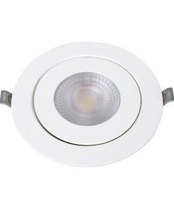 GloboStar® LEXIS JOINT 60988 Χωνευτό LED Κινούμενο Spot Downlight 12W 1200lm 45° AC 220-240V IP44 Φ15.8cm x Υ4.1cm - Στρόγγυλο - Λευκό - Φυσικό Λευκό 4500K - Bridgelux Chip - TÜV Certified Driver - 5 Years Warranty 20 60988 7