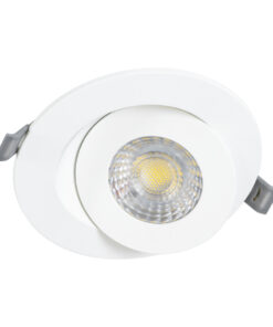 Alternative view of GloboStar® LEXIS JOINT 60990 Χωνευτό LED Κινούμενο Spot Downlight 7W 680lm 45° AC 220-240V IP44 Φ12cm x Υ3.1cm - Στρόγγυλο - Λευκό - Φυσικό Λευκό 4500K - Bridgelux Chip - TÜV Certified Driver - 5 Years Warranty