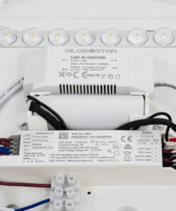 GloboStar® EMERGANO 60993 Πλαφονιέρα Οροφής LED 30W 2850lm 120° AC 220-240V με Ενσωματωμένο Σύστημα Emergency Li-ion 3450mAh/12.8Wh με Αυτονομία 3hrs - Αδιάβροχη IP54 Φ38 x Υ5.3cm Φυσικό Λευκό 4500K - Λευκό - Bridgelux Chips - 3 Years Warranty 28 60993 10