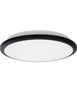 GloboStar® TUFFIN 60996 Πλαφονιέρα Οροφής LED 24W 2760lm 120° AC 220-240V Αδιάβροχη IP54 Φ30 x Υ6.5cm Ψυχρό Λευκό 6000K - Μαύρο - Bridgelux Chips - 3 Years Warranty 13 60996 3