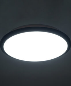 GloboStar® TUFFIN 60996 Πλαφονιέρα Οροφής LED 24W 2760lm 120° AC 220-240V Αδιάβροχη IP54 Φ30 x Υ6.5cm Ψυχρό Λευκό 6000K - Μαύρο - Bridgelux Chips - 3 Years Warranty 18 60996 8