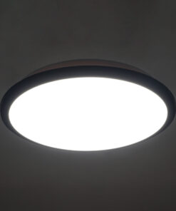 GloboStar® TUFFIN 60997 Πλαφονιέρα Οροφής LED 24W 2640lm 120° AC 220-240V Αδιάβροχη IP54 Φ30 x Υ6.5cm Φυσικό Λευκό 4500K - Μαύρο - Bridgelux Chips - 3 Years Warranty 18 60997 8