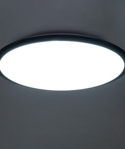 GloboStar® TUFFIN 60998 Πλαφονιέρα Οροφής LED 36W 4140lm 120° AC 220-240V Αδιάβροχη IP54 Φ48 x Υ6.5cm Ψυχρό Λευκό 6000K - Μαύρο - Bridgelux Chips - 3 Years Warranty 18 60998 8