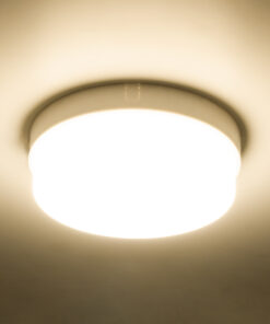 GloboStar® REVANO 61016 LED Πλαφονιέρα Οροφής Στρόγγυλη Φ17 15W 1350lm 180° AC 220-240V Αδιάβροχη IP54 Φ17 x Υ5cm Θερμό Λευκό 2700K - 2 Χρόνια Εγγύηση 14 61016 3