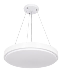 Alternative view of GLOBOSTAR® CASPER 61018 Μοντέρνο Κρεμαστό Φωτιστικό Οροφής LED 76W 8372lm 120° AC 220-240V IP20 Ρυθμιζόμενο Λευκό CCT με Χειριστήριο από 2700K έως 6000K Dimmable - Lumileds SMD Chip - Λευκό - Μ45 x Π45 x Υ5.5cm - 3 Χρόνια Εγγύηση