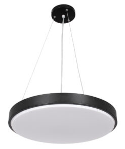 Alternative view of GLOBOSTAR® CASPER 61019 Μοντέρνο Κρεμαστό Φωτιστικό Οροφής LED 76W 8372lm 120° AC 220-240V IP20 Ρυθμιζόμενο Λευκό CCT με Χειριστήριο από 2700K έως 6000K Dimmable - Lumileds SMD Chip - Μαυρό - Μ45 x Π45 x Υ5.5cm - 3 Χρόνια Εγγύηση