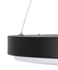 GLOBOSTAR® CASPER 61019 Μοντέρνο Κρεμαστό Φωτιστικό Οροφής LED 76W 8372lm 120° AC 220-240V IP20 Ρυθμιζόμενο Λευκό CCT με Χειριστήριο από 2700K έως 6000K Dimmable - Lumileds SMD Chip - Μαυρό - Μ45 x Π45 x Υ5.5cm - 3 Χρόνια Εγγύηση 19 61019 6