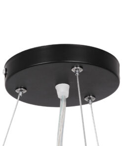 GLOBOSTAR® CASPER 61019 Μοντέρνο Κρεμαστό Φωτιστικό Οροφής LED 76W 8372lm 120° AC 220-240V IP20 Ρυθμιζόμενο Λευκό CCT με Χειριστήριο από 2700K έως 6000K Dimmable - Lumileds SMD Chip - Μαυρό - Μ45 x Π45 x Υ5.5cm - 3 Χρόνια Εγγύηση 20 61019 7