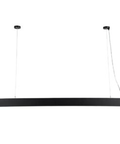 GLOBOSTAR® FELIX 61028-P Μοντέρνο Γραμμικό Κρεμαστό Φωτιστικό Οροφής LED 54W 6500lm 120° AC 220-240V IP20 Ρυθμιζόμενο Λευκό CCT με Χειριστήριο από 2700K έως 6000K Dimmable - Lumileds SMD Chip - Μαύρο Ματ - Μ120 x Π3.5 x Υ7cm - 3 Χρόνια Εγγύηση 20 61028 4 1