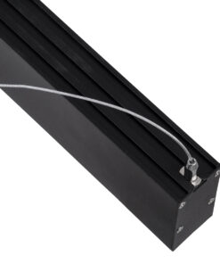 GLOBOSTAR® FELIX 61028-P Μοντέρνο Γραμμικό Κρεμαστό Φωτιστικό Οροφής LED 54W 6500lm 120° AC 220-240V IP20 Ρυθμιζόμενο Λευκό CCT με Χειριστήριο από 2700K έως 6000K Dimmable - Lumileds SMD Chip - Μαύρο Ματ - Μ120 x Π3.5 x Υ7cm - 3 Χρόνια Εγγύηση 21 61028 5 1