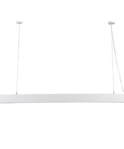 GLOBOSTAR® ORION 61031-P Μοντέρνο Γραμμικό Κρεμαστό Φωτιστικό Οροφής LED 72W 8600lm 120° AC 220-240V IP20 Ρυθμιζόμενο Λευκό CCT με Χειριστήριο από 2700K έως 6000K Dimmable - Lumileds SMD Chip - Λευκό - Μ120 x Π5.5 x Υ7cm - 3 Χρόνια Εγγύηση 17 61031 4 1