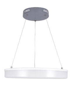 GLOBOSTAR® ARIANA 61039 Μοντέρνο Κρεμαστό Φωτιστικό Οροφής LED 55W 6376lm 120° AC 220-240V IP20 Ρυθμιζόμενο Λευκό CCT με Χειριστήριο από 2700K έως 6000K Dimmable - Lumileds SMD Chip - Γκρι - Μ48 x Π48 x Υ6.5cm - 3 Χρόνια Εγγύηση 17 61039 44