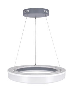 GLOBOSTAR® ARIANA 61039 Μοντέρνο Κρεμαστό Φωτιστικό Οροφής LED 55W 6376lm 120° AC 220-240V IP20 Ρυθμιζόμενο Λευκό CCT με Χειριστήριο από 2700K έως 6000K Dimmable - Lumileds SMD Chip - Γκρι - Μ48 x Π48 x Υ6.5cm - 3 Χρόνια Εγγύηση 18 61039 55