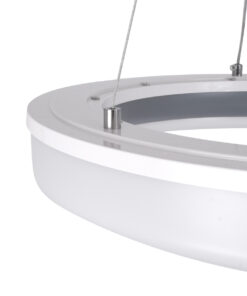 GLOBOSTAR® ARIANA 61039 Μοντέρνο Κρεμαστό Φωτιστικό Οροφής LED 55W 6376lm 120° AC 220-240V IP20 Ρυθμιζόμενο Λευκό CCT με Χειριστήριο από 2700K έως 6000K Dimmable - Lumileds SMD Chip - Γκρι - Μ48 x Π48 x Υ6.5cm - 3 Χρόνια Εγγύηση 19 61039 66