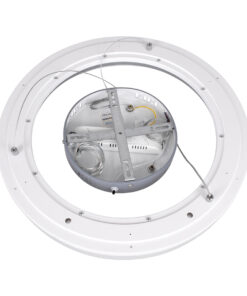 GLOBOSTAR® ARIANA 61039 Μοντέρνο Κρεμαστό Φωτιστικό Οροφής LED 55W 6376lm 120° AC 220-240V IP20 Ρυθμιζόμενο Λευκό CCT με Χειριστήριο από 2700K έως 6000K Dimmable - Lumileds SMD Chip - Γκρι - Μ48 x Π48 x Υ6.5cm - 3 Χρόνια Εγγύηση 20 61039 7