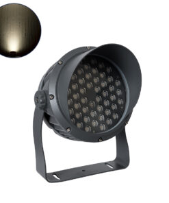 GloboStar® GLOBOSTAR® FLOOD-DIMO 90744 Προβολέας Σποτ Wall Washer με Αντιθαμβωτική Γρίλια LED 54W 5130lm 10° AC 220-240V Αδιάβροχο IP67 Φυσικό Λευκό 4500K - Γκρι Ανθρακί - Μ26 x Π28 x Υ35cm - 3 Χρόνια Εγγύηση