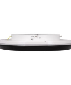 GloboStar® MELINA 61040 Πλαφονιέρα Οροφής Κύκλος LED CCT 55W 6376lm 120° AC 220-240V - Εναλλαγή Φωτισμού μέσω Τηλεχειριστηρίου All In One Ψυχρό Λευκό 6000k+Φυσικό Λευκό 4500k+Θερμό Λευκό 2700k Dimmable Φ48cm - Μαύρο - 3 Years Warranty 17 61040 4
