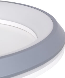 GloboStar® MELINA 61042 Πλαφονιέρα Οροφής Κύκλος LED CCT 55W 6376lm 120° AC 220-240V - Εναλλαγή Φωτισμού μέσω Τηλεχειριστηρίου All In One Ψυχρό Λευκό 6000k+Φυσικό Λευκό 4500k+Θερμό Λευκό 2700k Dimmable Φ48cm - Γκρι Ανθρακί - 3 Years Warranty 20 61042 77