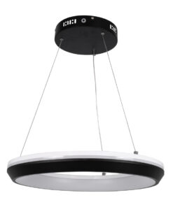 GLOBOSTAR® MELINA 61043 Μοντέρνο Κρεμαστό Φωτιστικό Οροφής LED 55W 6376lm 120° AC 220-240V IP20 Ρυθμιζόμενο Λευκό CCT με Χειριστήριο από 2700K έως 6000K Dimmable - Lumileds SMD Chip - Μαύρο - Μ48 x Π48 x Υ6.5cm - 3 Χρόνια Εγγύηση 15 61043 33