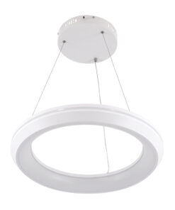 Alternative view of GLOBOSTAR® MELINA 61044 Μοντέρνο Κρεμαστό Φωτιστικό Οροφής LED 55W 6376lm 120° AC 220-240V IP20 Ρυθμιζόμενο Λευκό CCT με Χειριστήριο από 2700K έως 6000K Dimmable - Lumileds SMD Chip - Λευκό - Μ48 x Π48 x Υ6.5cm - 3 Χρόνια Εγγύηση