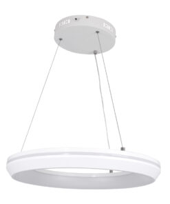 GLOBOSTAR® MELINA 61044 Μοντέρνο Κρεμαστό Φωτιστικό Οροφής LED 55W 6376lm 120° AC 220-240V IP20 Ρυθμιζόμενο Λευκό CCT με Χειριστήριο από 2700K έως 6000K Dimmable - Lumileds SMD Chip - Λευκό - Μ48 x Π48 x Υ6.5cm - 3 Χρόνια Εγγύηση 15 61044 3