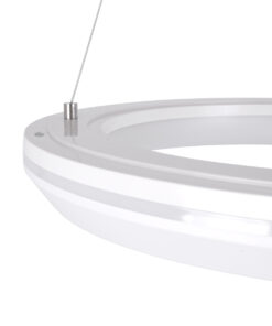 GLOBOSTAR® MELINA 61044 Μοντέρνο Κρεμαστό Φωτιστικό Οροφής LED 55W 6376lm 120° AC 220-240V IP20 Ρυθμιζόμενο Λευκό CCT με Χειριστήριο από 2700K έως 6000K Dimmable - Lumileds SMD Chip - Λευκό - Μ48 x Π48 x Υ6.5cm - 3 Χρόνια Εγγύηση 18 61044 6