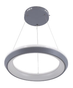 Alternative view of GLOBOSTAR® MELINA 61045 Μοντέρνο Κρεμαστό Φωτιστικό Οροφής LED 55W 6376lm 120° AC 220-240V IP20 Ρυθμιζόμενο Λευκό CCT με Χειριστήριο από 2700K έως 6000K Dimmable - Lumileds SMD Chip - Γκρι & Λευκό - Μ48 x Π48 x Υ6.5cm - 3 Χρόνια Εγγύηση