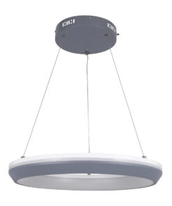 GLOBOSTAR® MELINA 61045 Μοντέρνο Κρεμαστό Φωτιστικό Οροφής LED 55W 6376lm 120° AC 220-240V IP20 Ρυθμιζόμενο Λευκό CCT με Χειριστήριο από 2700K έως 6000K Dimmable - Lumileds SMD Chip - Γκρι & Λευκό - Μ48 x Π48 x Υ6.5cm - 3 Χρόνια Εγγύηση 15 61045 3
