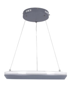 GLOBOSTAR® MELINA 61045 Μοντέρνο Κρεμαστό Φωτιστικό Οροφής LED 55W 6376lm 120° AC 220-240V IP20 Ρυθμιζόμενο Λευκό CCT με Χειριστήριο από 2700K έως 6000K Dimmable - Lumileds SMD Chip - Γκρι & Λευκό - Μ48 x Π48 x Υ6.5cm - 3 Χρόνια Εγγύηση 16 61045 4