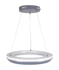 GLOBOSTAR® MELINA 61045 Μοντέρνο Κρεμαστό Φωτιστικό Οροφής LED 55W 6376lm 120° AC 220-240V IP20 Ρυθμιζόμενο Λευκό CCT με Χειριστήριο από 2700K έως 6000K Dimmable - Lumileds SMD Chip - Γκρι & Λευκό - Μ48 x Π48 x Υ6.5cm - 3 Χρόνια Εγγύηση 17 61045 5