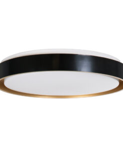 GloboStar® BARCHETTA 61047-S Πλαφονιέρα Οροφής LED CCT 72W 8306lm 120° AC 220-240V - Εναλλαγή Φωτισμού μέσω Τηλεχειριστηρίου All In One Ψυχρό 6000k+Φυσικό 4500k+Θερμό 2700k Dimmable Φ48cm - Μαύρο με Χρυσό - 3 Years Warranty 21 61047 5 s