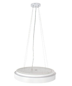 GloboStar® BARCHETTA 61048-S Πλαφονιέρα Οροφής LED CCT 72W 8306lm 120° AC 220-240V - Εναλλαγή Φωτισμού μέσω Τηλεχειριστηρίου All In One Ψυχρό 6000k+Φυσικό 4500k+Θερμό 2700k Dimmable Φ48cm - Λευκό & Χρυσό - 3 Years Warranty 26 61048 10 s