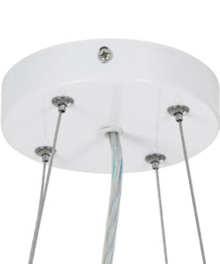 GLOBOSTAR® BARCHETTA 61048-P Μοντέρνο Κρεμαστό Φωτιστικό Οροφής LED 72W 8306lm 120° AC 220-240V IP20 Ρυθμιζόμενο Λευκό CCT με Χειριστήριο από 2700K έως 6000K Dimmable - Lumileds SMD Chip - Λευκό & Χρυσό - Μ48 x Π48 x Υ8.2cm - 3 Χρόνια Εγγύηση 28 61048 11 p