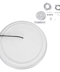 GLOBOSTAR® BARCHETTA 61048-P Μοντέρνο Κρεμαστό Φωτιστικό Οροφής LED 72W 8306lm 120° AC 220-240V IP20 Ρυθμιζόμενο Λευκό CCT με Χειριστήριο από 2700K έως 6000K Dimmable - Lumileds SMD Chip - Λευκό & Χρυσό - Μ48 x Π48 x Υ8.2cm - 3 Χρόνια Εγγύηση 29 61048 12 p