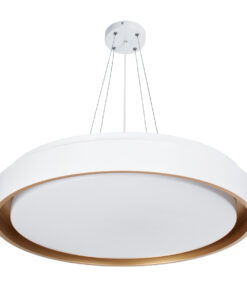 GLOBOSTAR® BARCHETTA 61048-P Μοντέρνο Κρεμαστό Φωτιστικό Οροφής LED 72W 8306lm 120° AC 220-240V IP20 Ρυθμιζόμενο Λευκό CCT με Χειριστήριο από 2700K έως 6000K Dimmable - Lumileds SMD Chip - Λευκό & Χρυσό - Μ48 x Π48 x Υ8.2cm - 3 Χρόνια Εγγύηση 19 61048 2 p